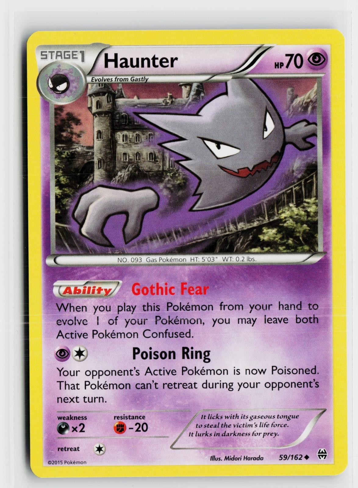 Haunter 59/162 BREAKthrough NM UC Pokemon