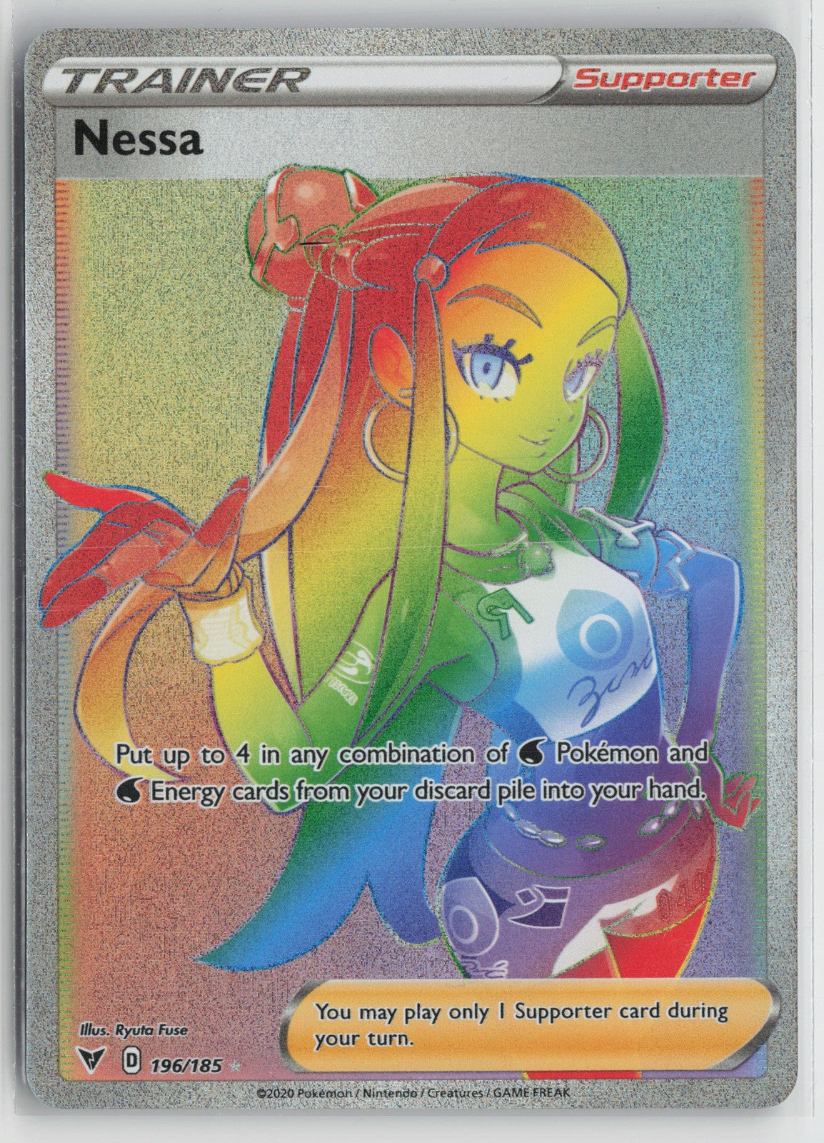 Nessa (Secret) Secret Rare SWSH04: Vivid Voltage 196/185 NM