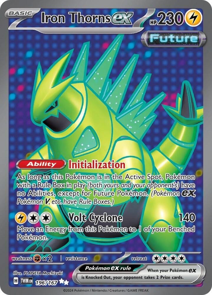 Iron Thorns ex 196/167 Twilight Masquerade TWM Ultra Rare Near Mint Pokemon 2024
