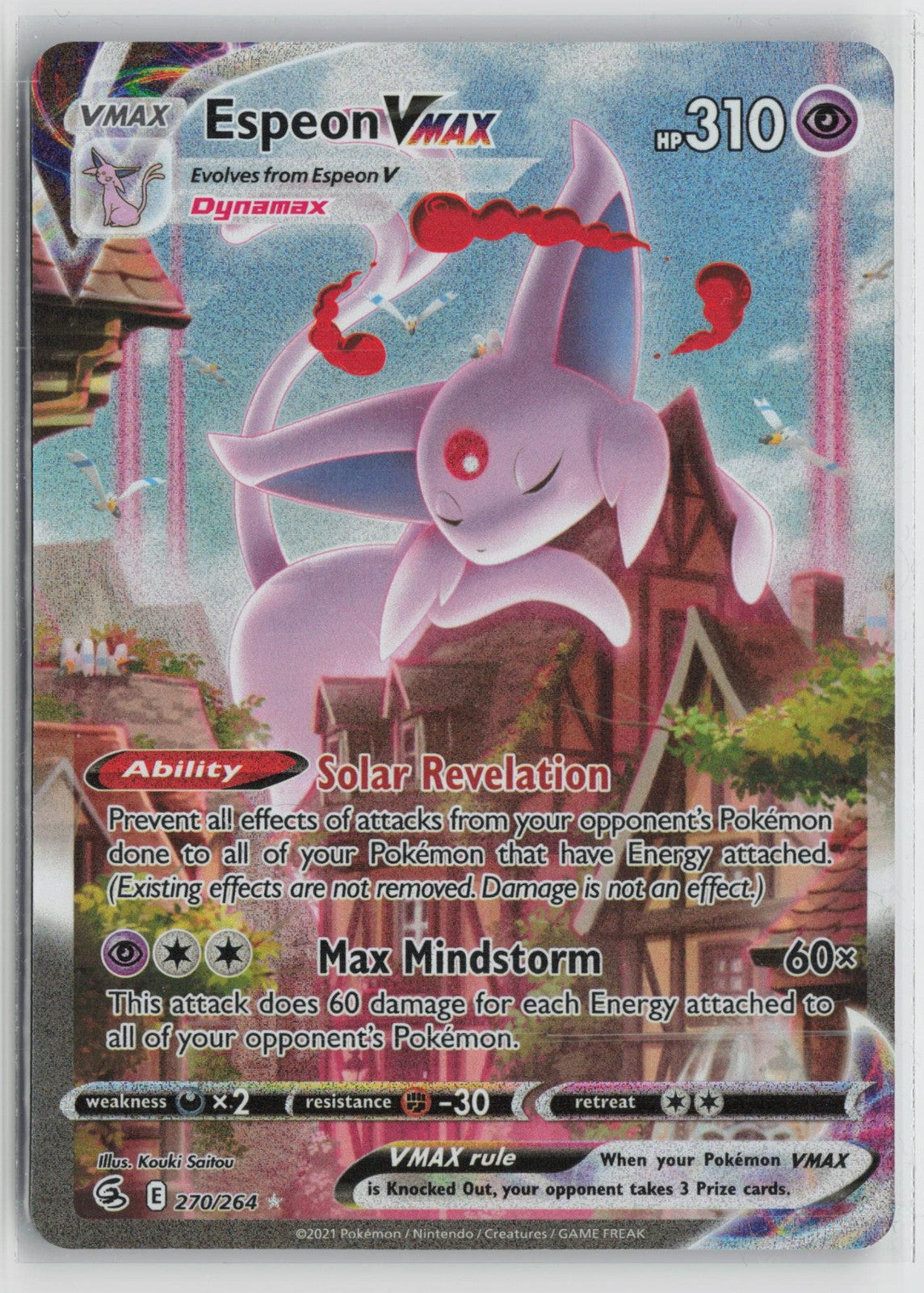 Espeon VMAX 270/264 Alternate Art Fusion Strike Pokemon NM