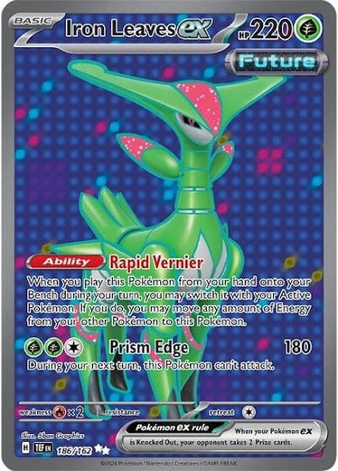 Iron Leaves ex 186/162 Temporal Forces TEF Ultra Rare Near Mint Pokemon 2024