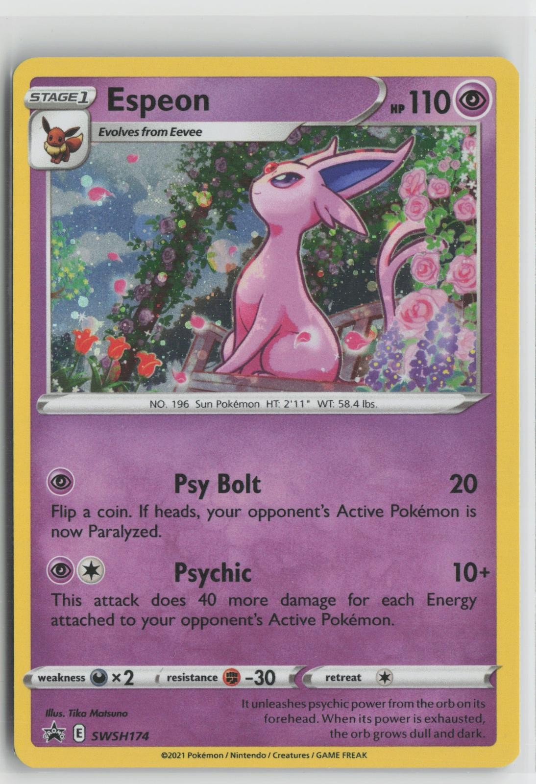 Espeon SWSH174 Holo Promo Sword & Shield Promo Pokemon NM
