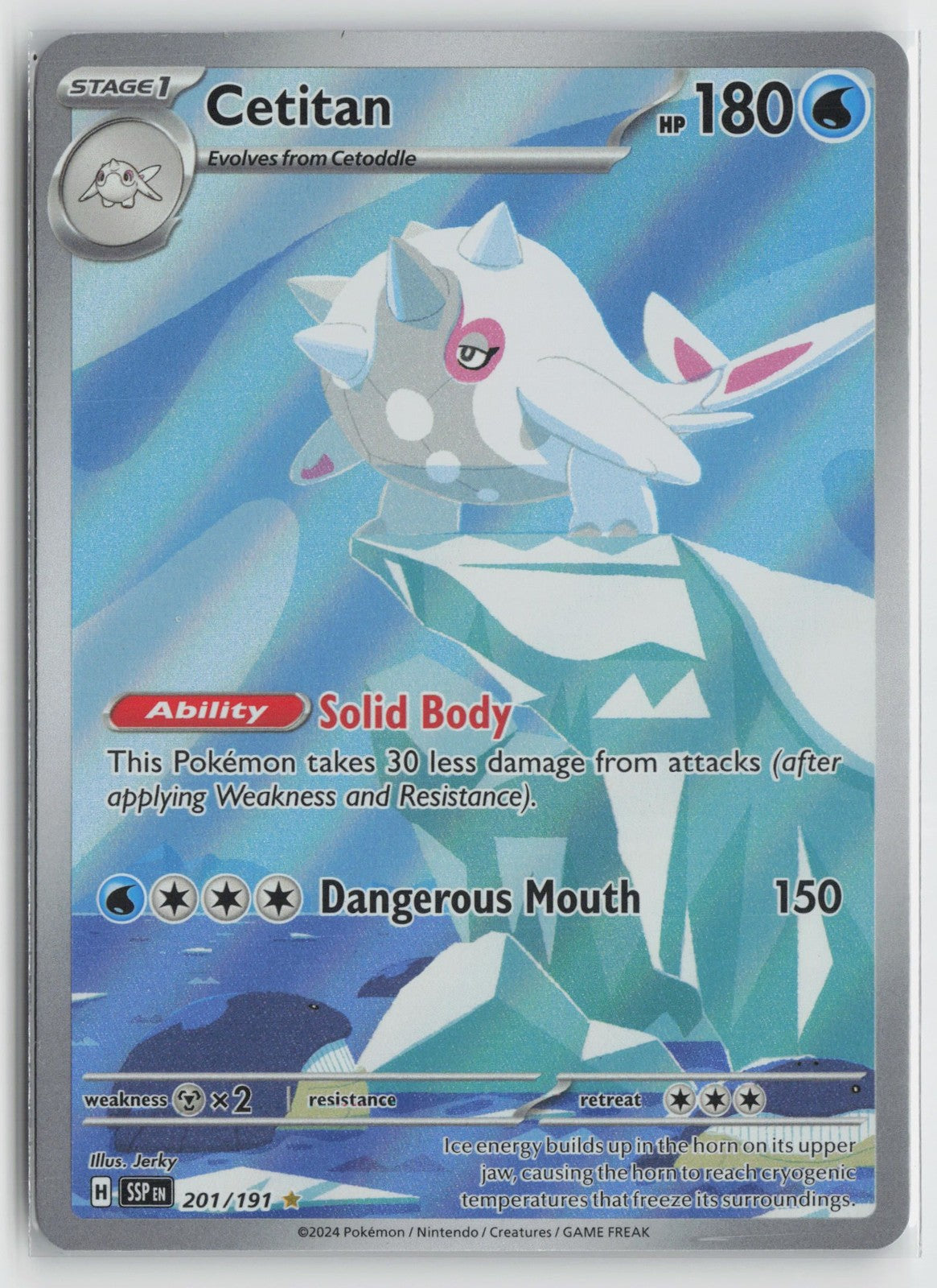 Cetitan 201/191 Illustration Rare Surging Sparks Pokemon NM