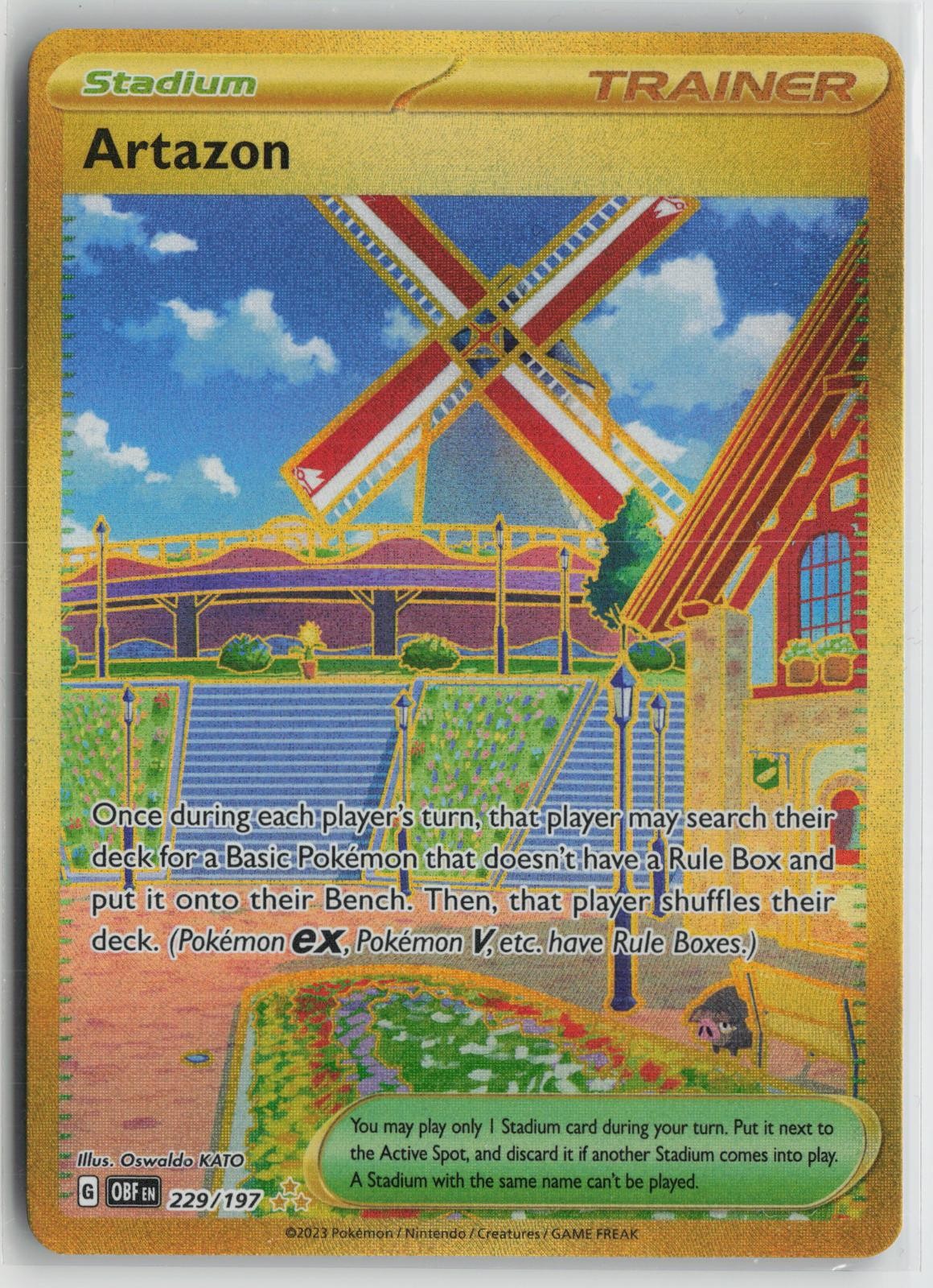 Artazon 229/197 Hyper Rare Obsidian Flames Pokemon NM