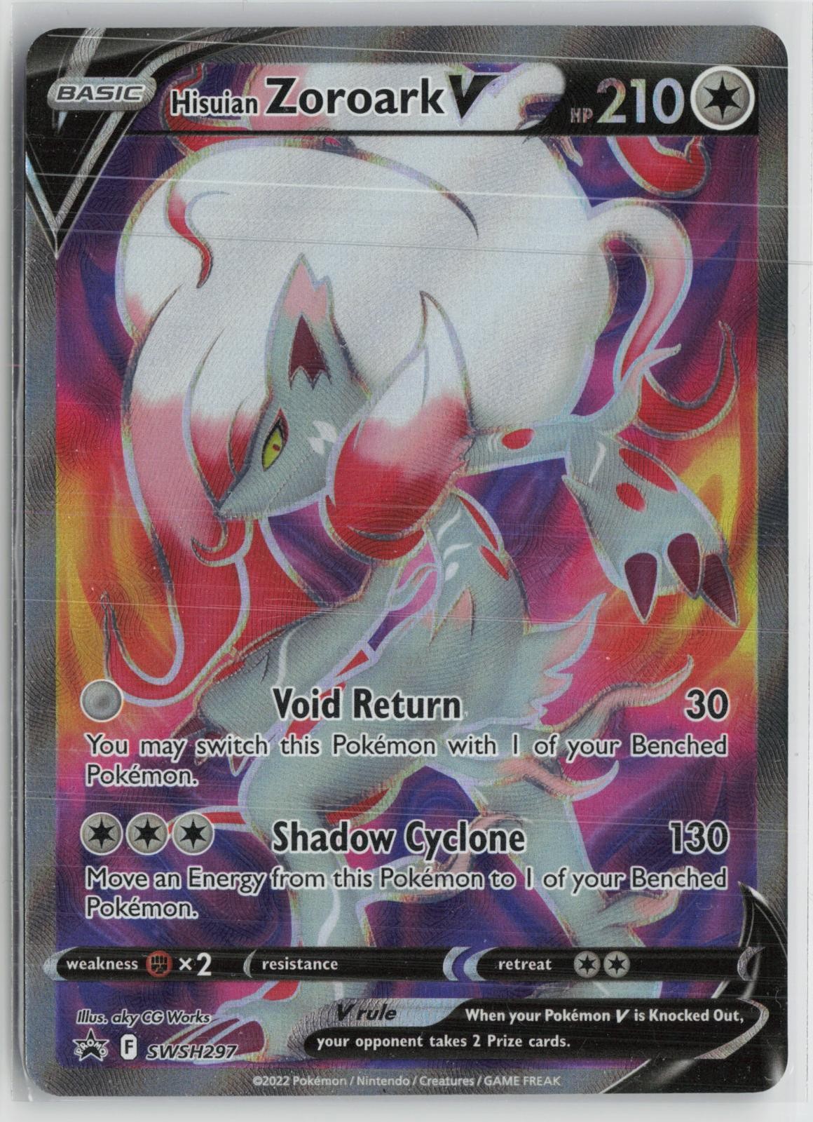 Hisuian Zoroark V SWSH297 Holo Promo Sword & Shield Promo Pokemon NM