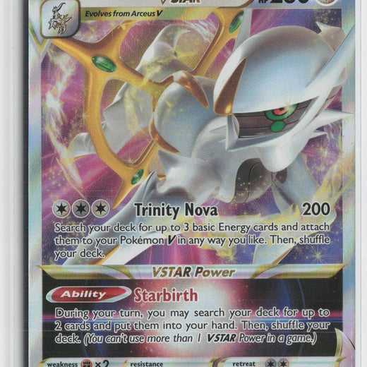 Arceus VSTAR 123/172 Holo VSTAR Rare Brilliant Stars Pokemon NM0