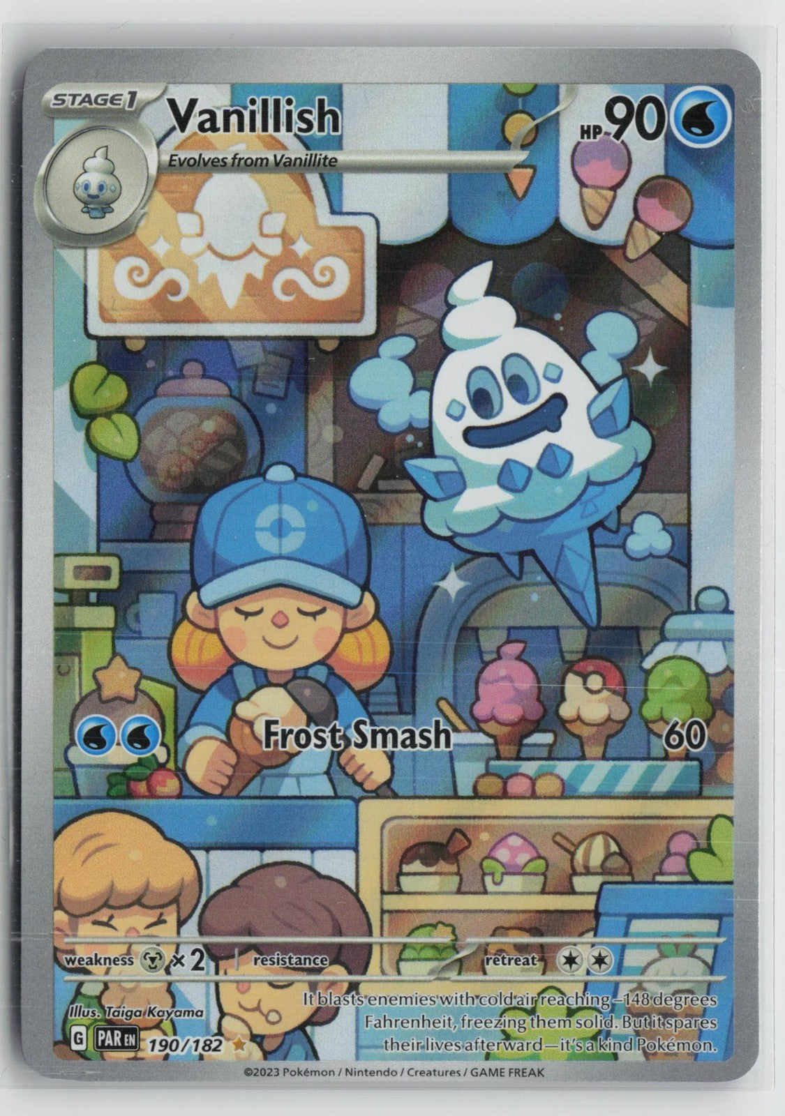 Vanillish 190/182 Illustration Rare Paradox Rift Pokemon NM
