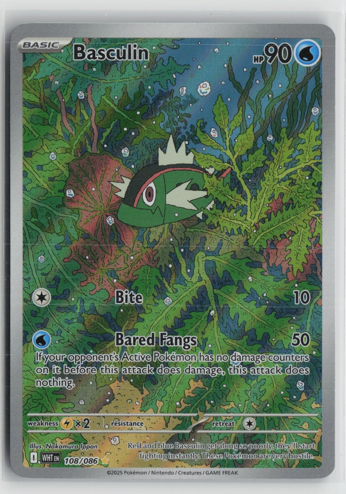 Basculin 108/086 Illustration Rare White Flare Pokemon NM