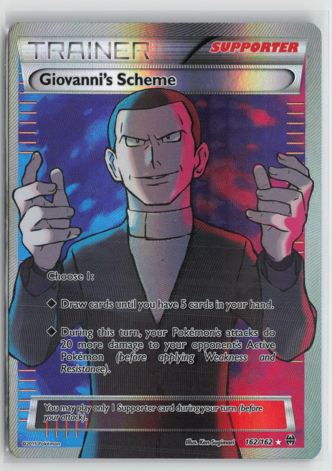 Giovanni's Scheme 162/162 Rare Ultra BREAKthrough Pokemon NM