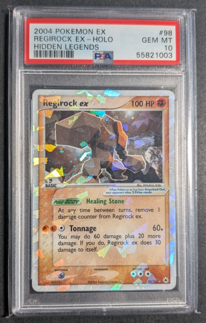 Regirock ex 98/101 Hidden Legends Holo PSA 10 2004 98 pokemon 98/101 regi