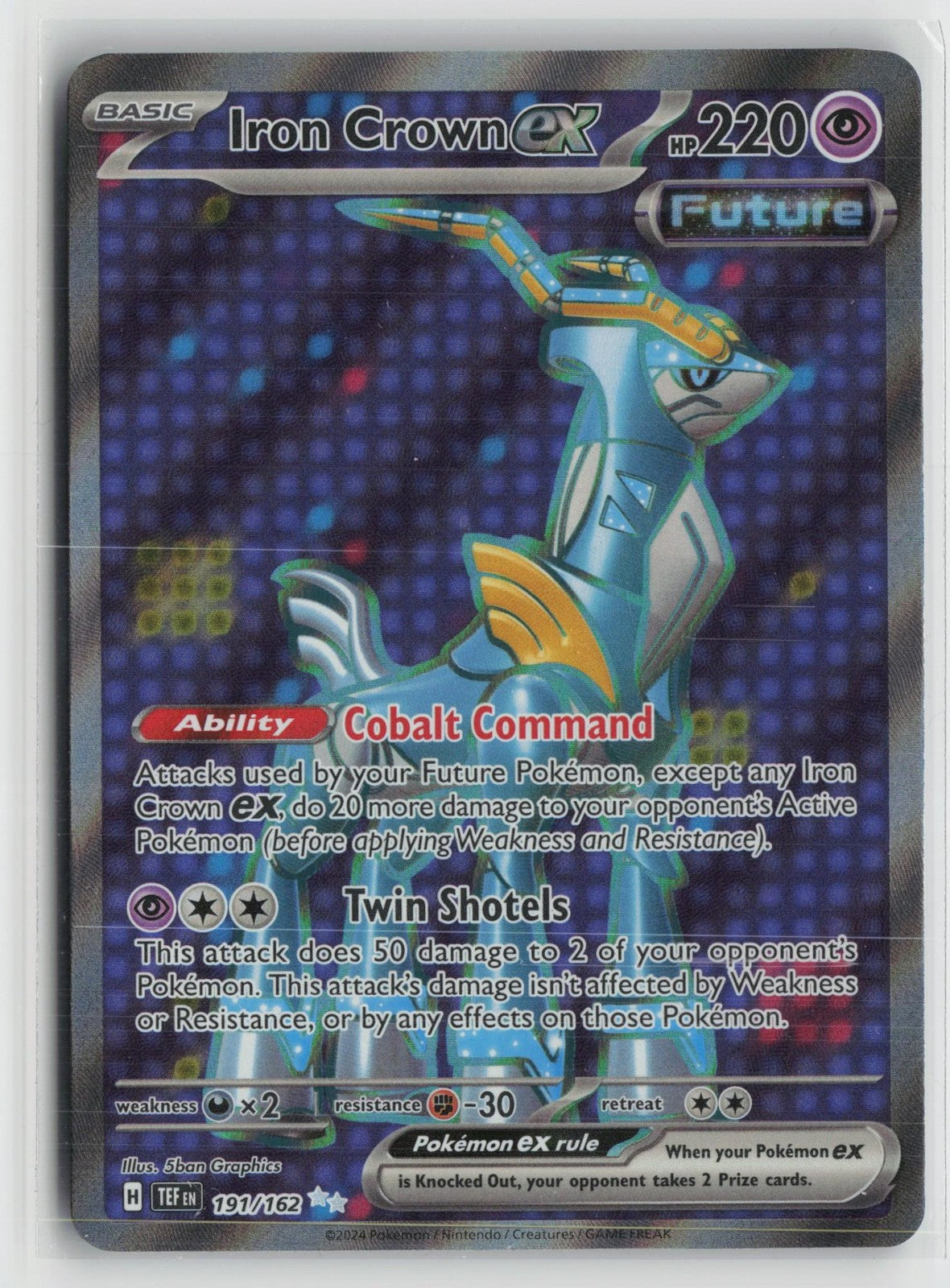 Iron Crown ex 191/162 Ultra Rare Temporal Forces Pokemon NM