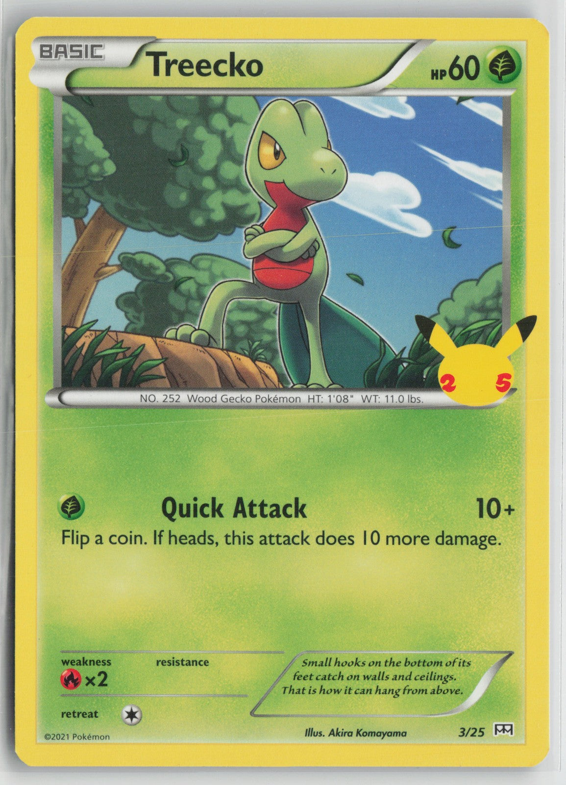 Treecko - 3/25 Promo McDonald's 25th Anniversary Promos 003/025 NM