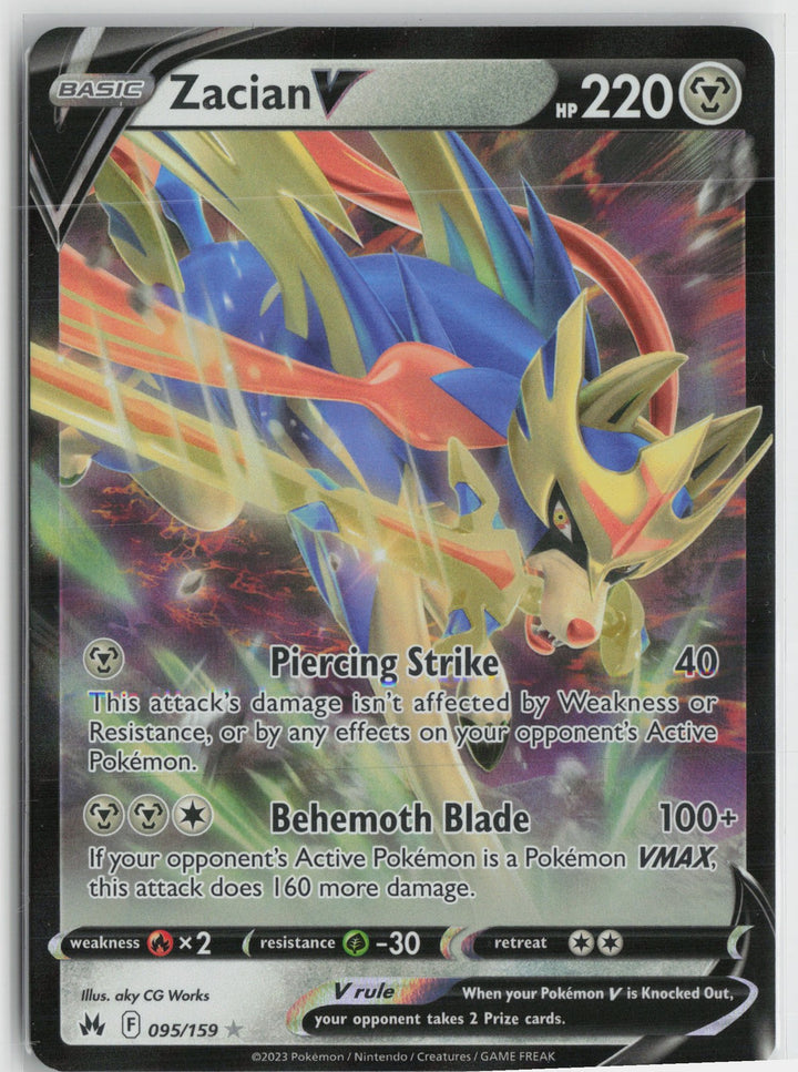 Zacian V Ultra Rare Crown Zenith 095/159 NM0