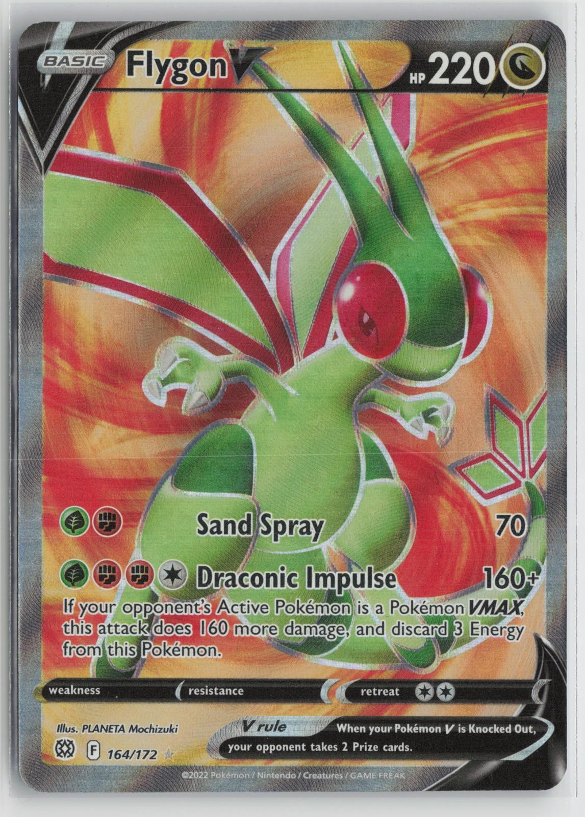 Flygon V 164/172 Ultra Rare Brilliant Stars Pokemon NM
