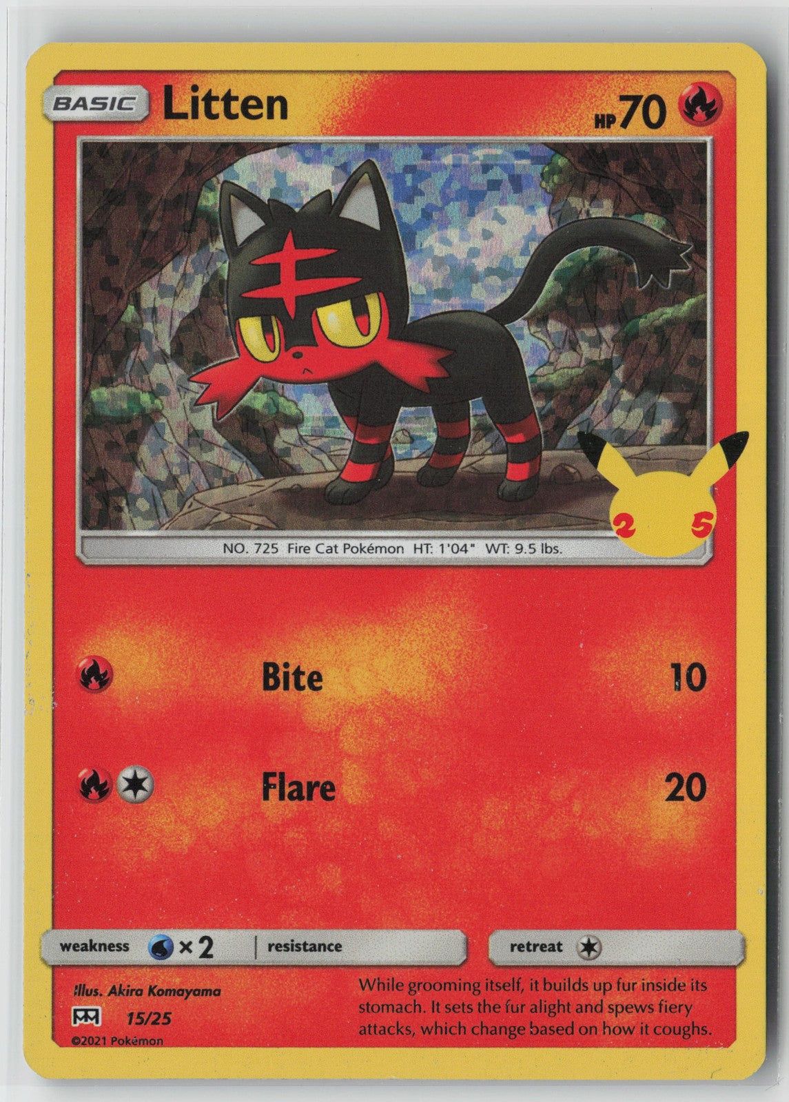 Litten - 15/25 Promo McDonald's 25th Anniversary Promos 015/025 NM