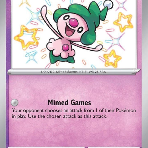 Mime Jr. 157/091 Paldean Fates PAF Shiny Rare Near Mint Pokemon 2024