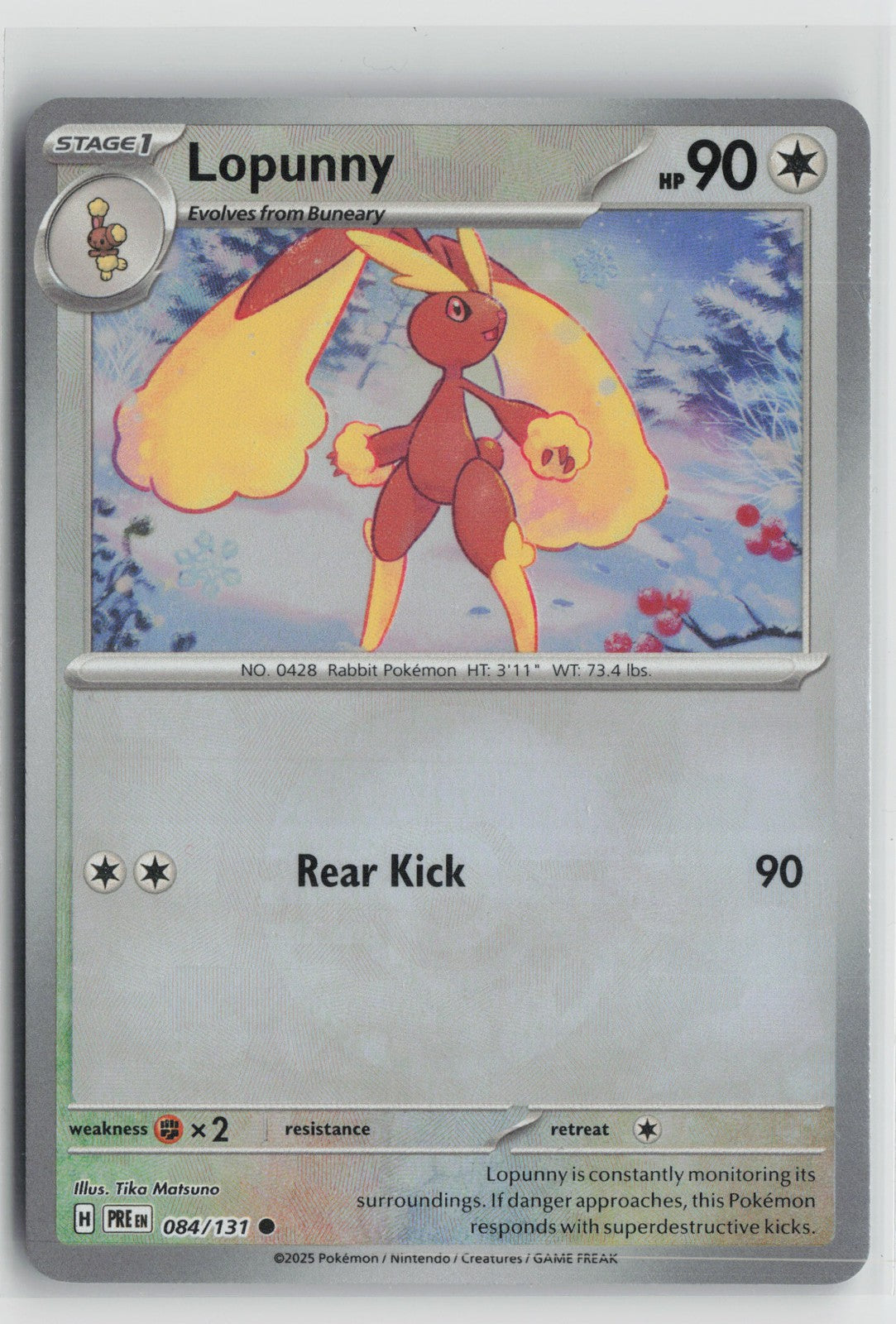Lopunny (Poke Ball Pattern) Common SV: Prismatic Evolutions 084/131 NM