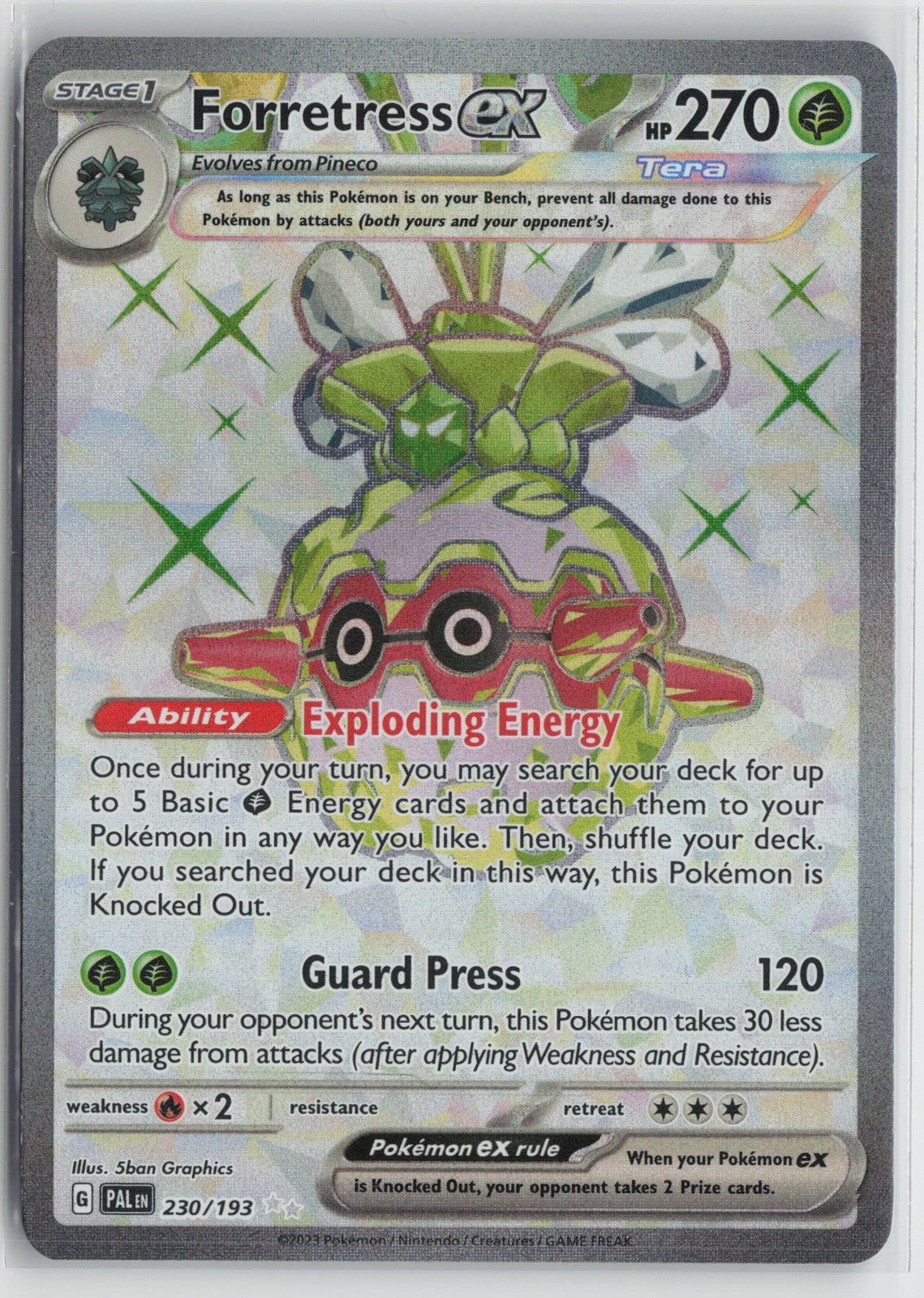 Forretress ex - Ultra Rare SV02: Paldea Evolved 230/193 NM