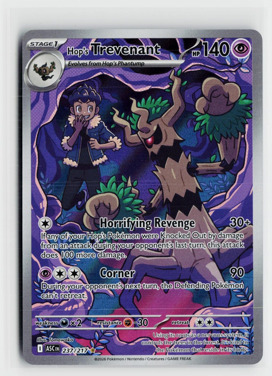 Hop's Trevenant 237/217 Ascended Heroes NM Illustration Rare Holo Pokemon