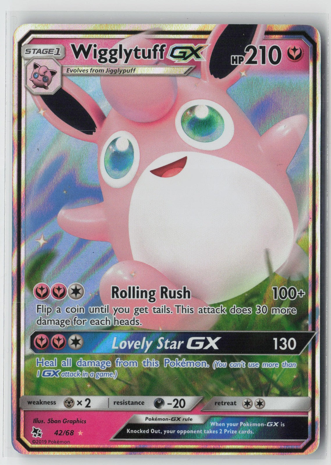 Wigglytuff GX Ultra Rare Hidden Fates 42/68 NM