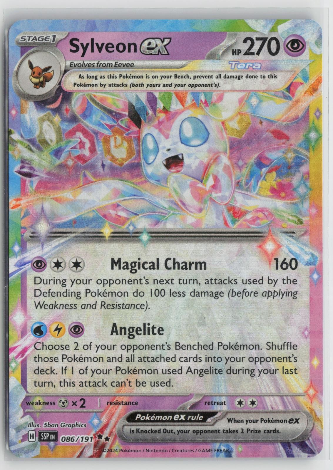 Sylveon ex 086/191 Double Rare Surging Sparks Pokemon NM