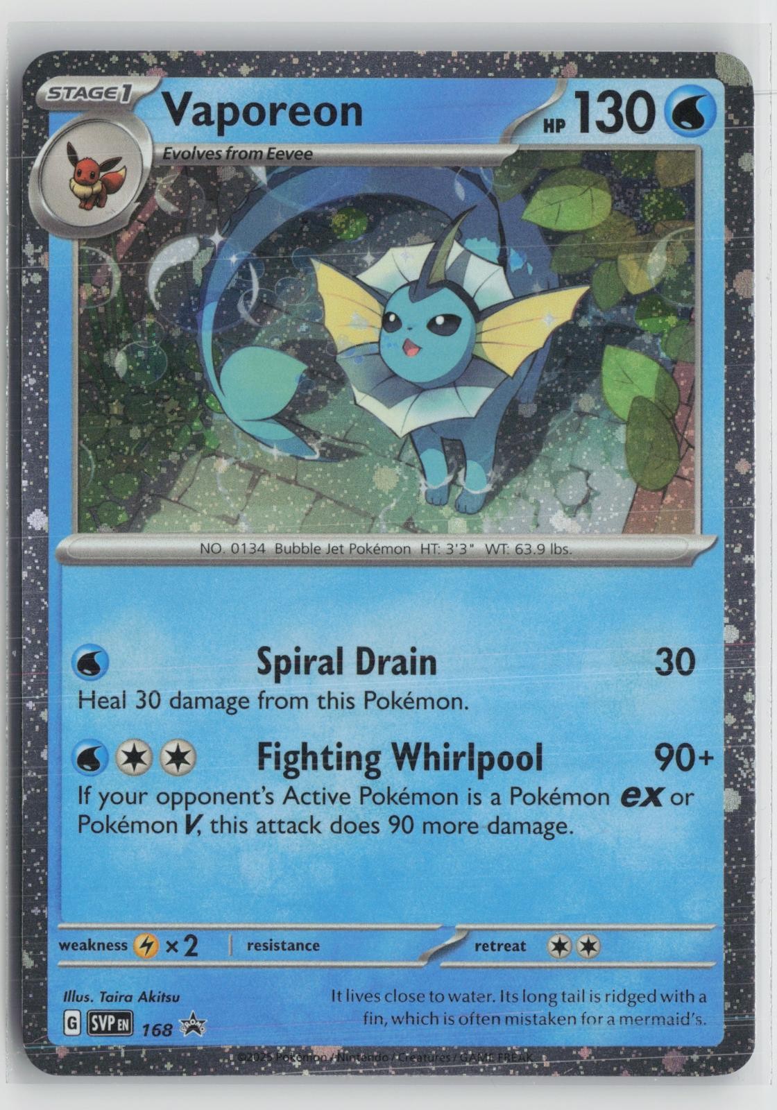 Vaporeon (Cosmos Holo) 168 Holo Promo Scarlet & Violet Promo Pokemon NM