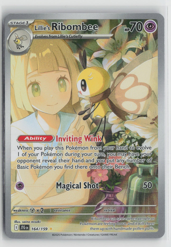 Lillie's Ribombee Illustration Rare SV09: Journey Together 164/159 NM0