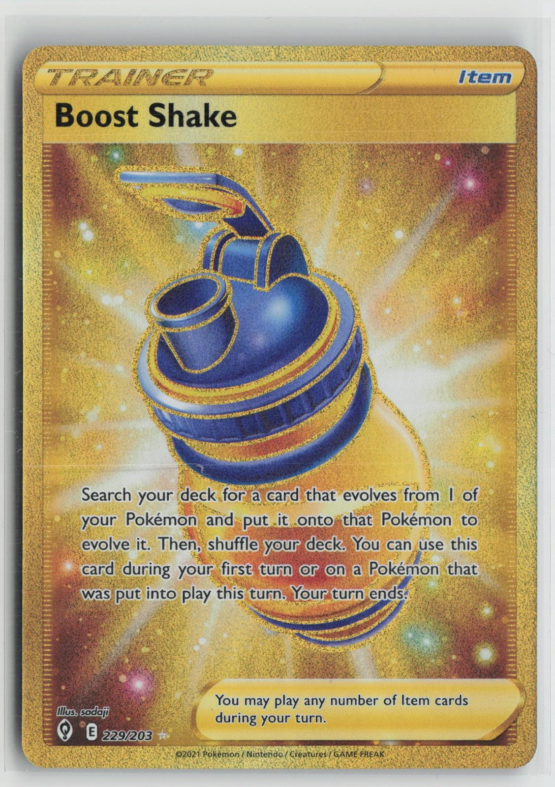 Boost Shake 229/203 Secret Rare Evolving Skies Pokemon NM