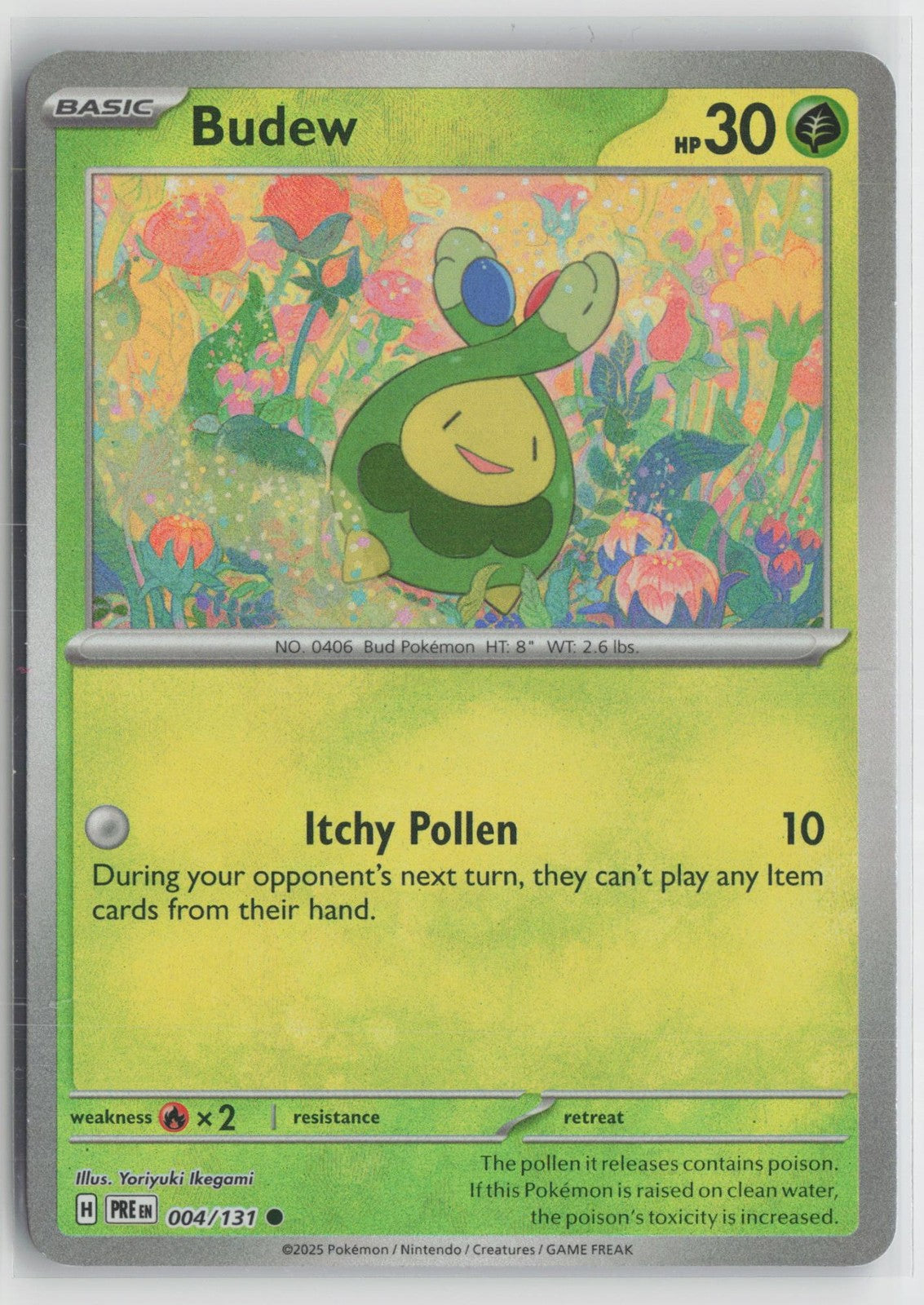 Budew 004/131 Poke Ball SV: Prismatic Evolutions Pokemon NM