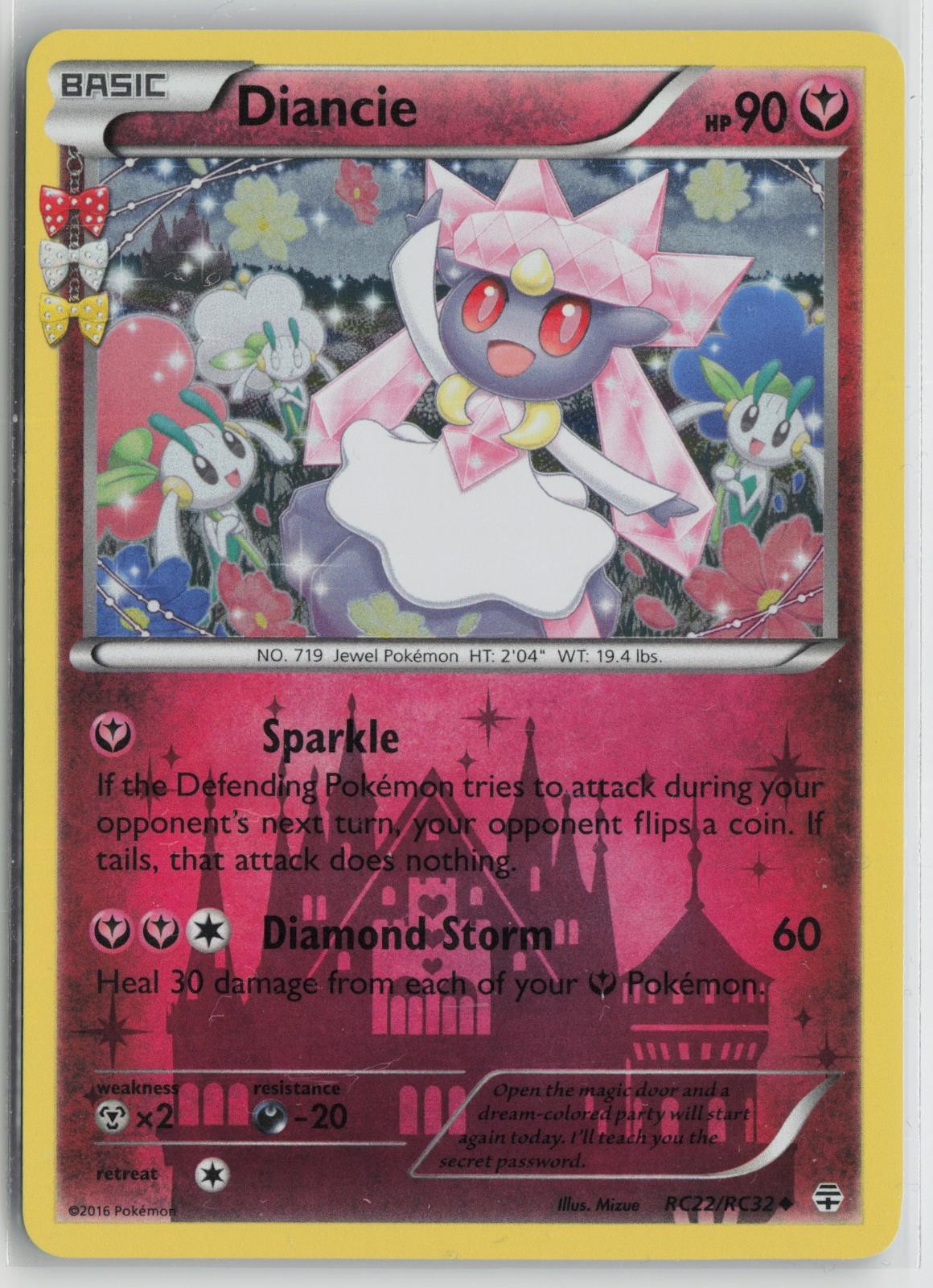 Diancie RC22/RC32 Uncommon Generations Pokemon Holo NM