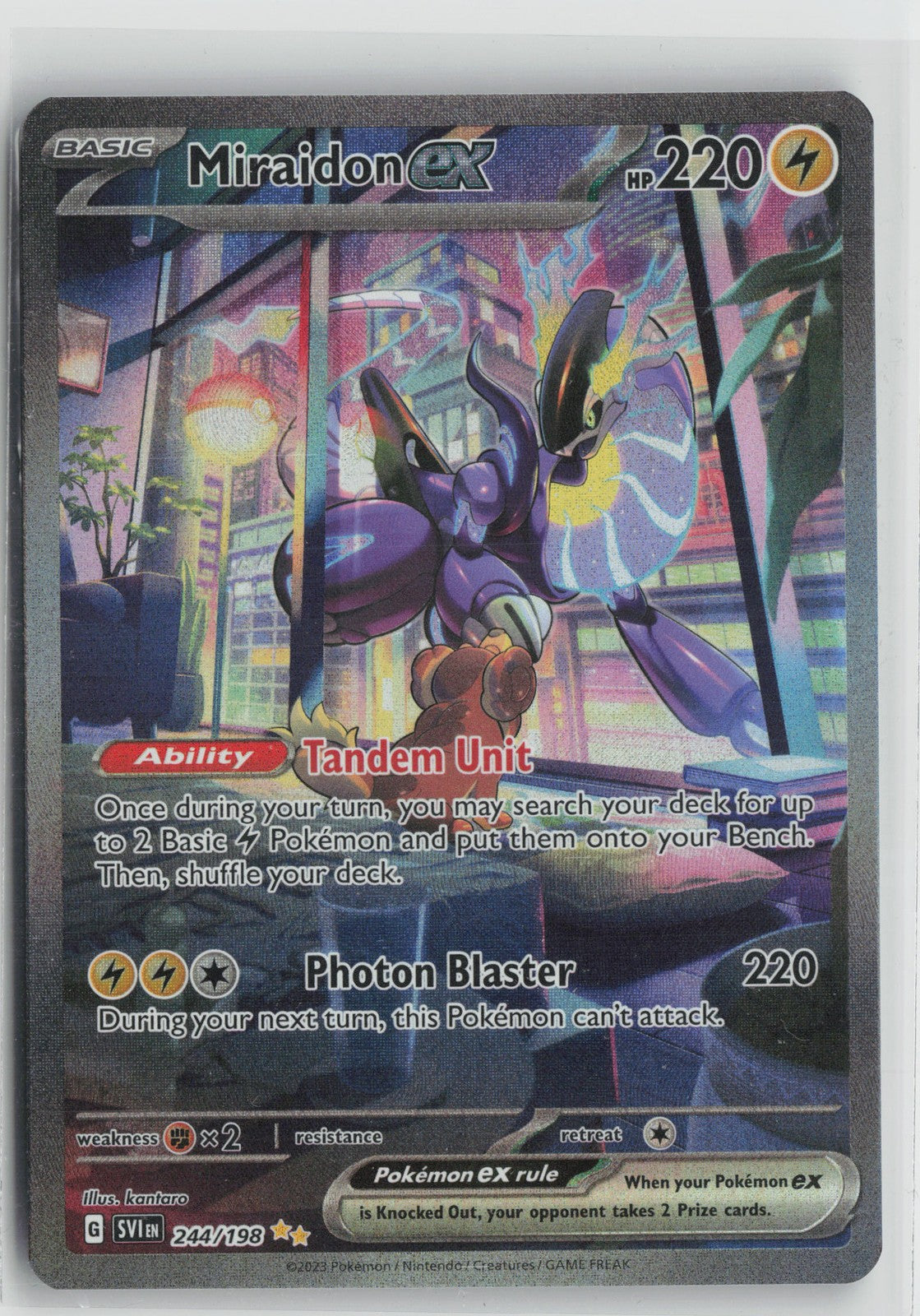 Miraidon ex Special Illustration Rare SV01: Scarlet & Violet Base Set 244/198 NM