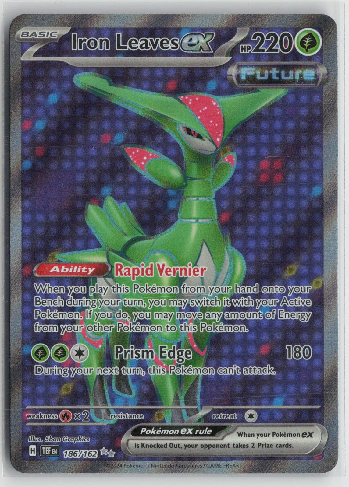 Iron Leaves ex 186/162 Ultra Rare Temporal Forces Pokemon NM