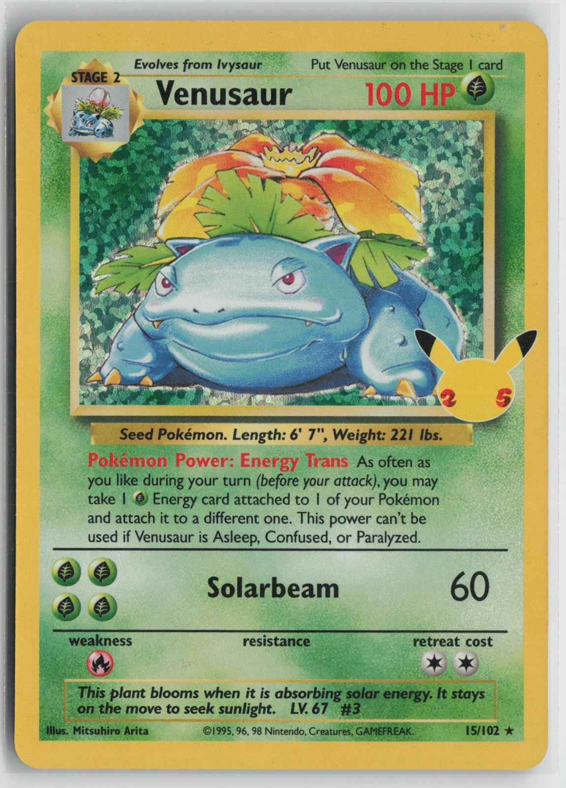 Venusaur 15/102 Classic Collection Celebrations: Classic Collection Pokemon NM