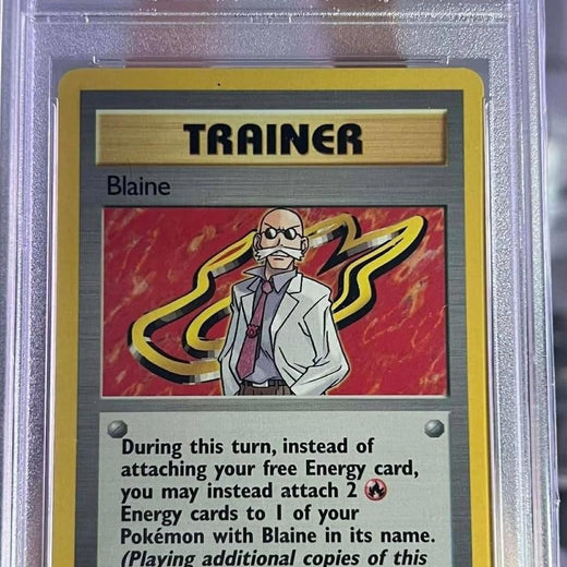 Blaine 100/132 1st Edition Gym Challenge Pokemon PSA 90