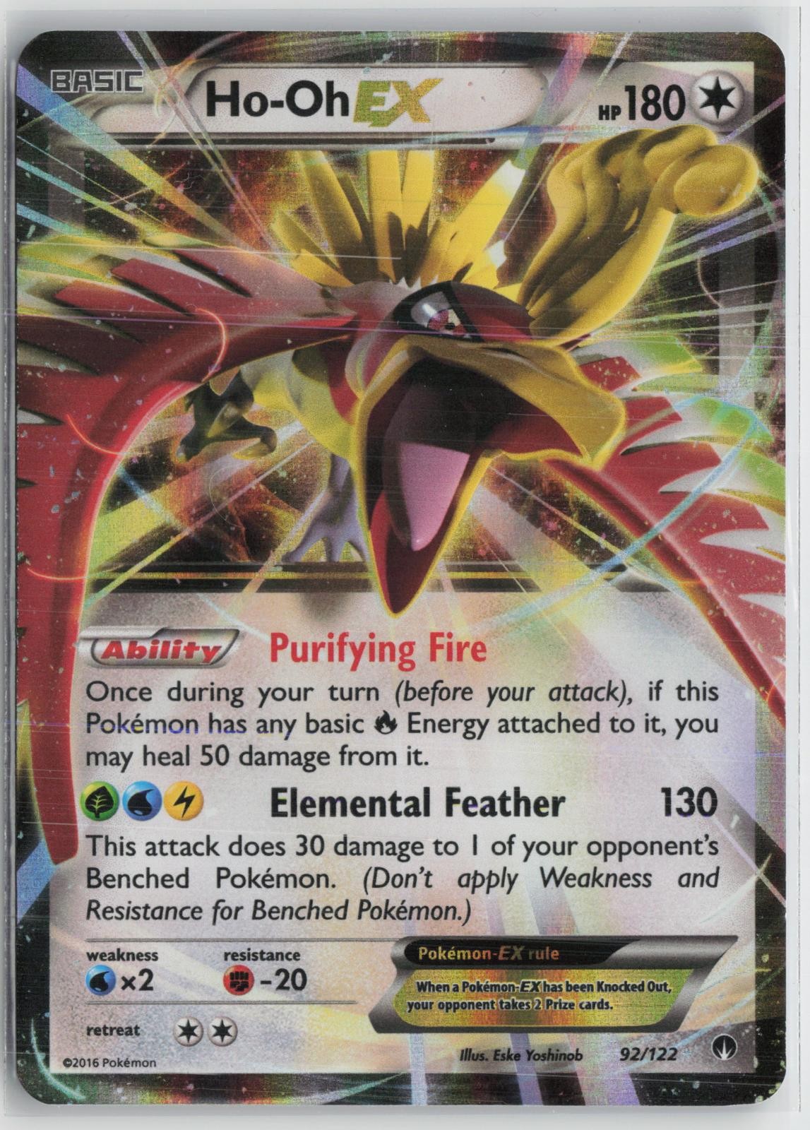 Ho-Oh EX 92/122 Holo EX Rare BREAKpoint Pokemon NM