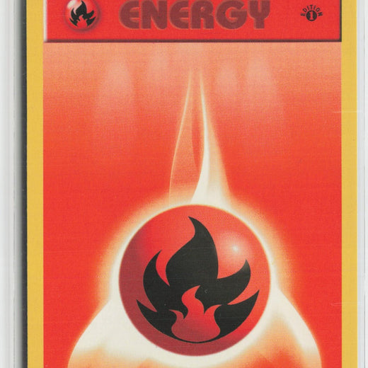 1st Edition Fire Energy 98/102 Common Base Set Shadowless Pokemon NM0
