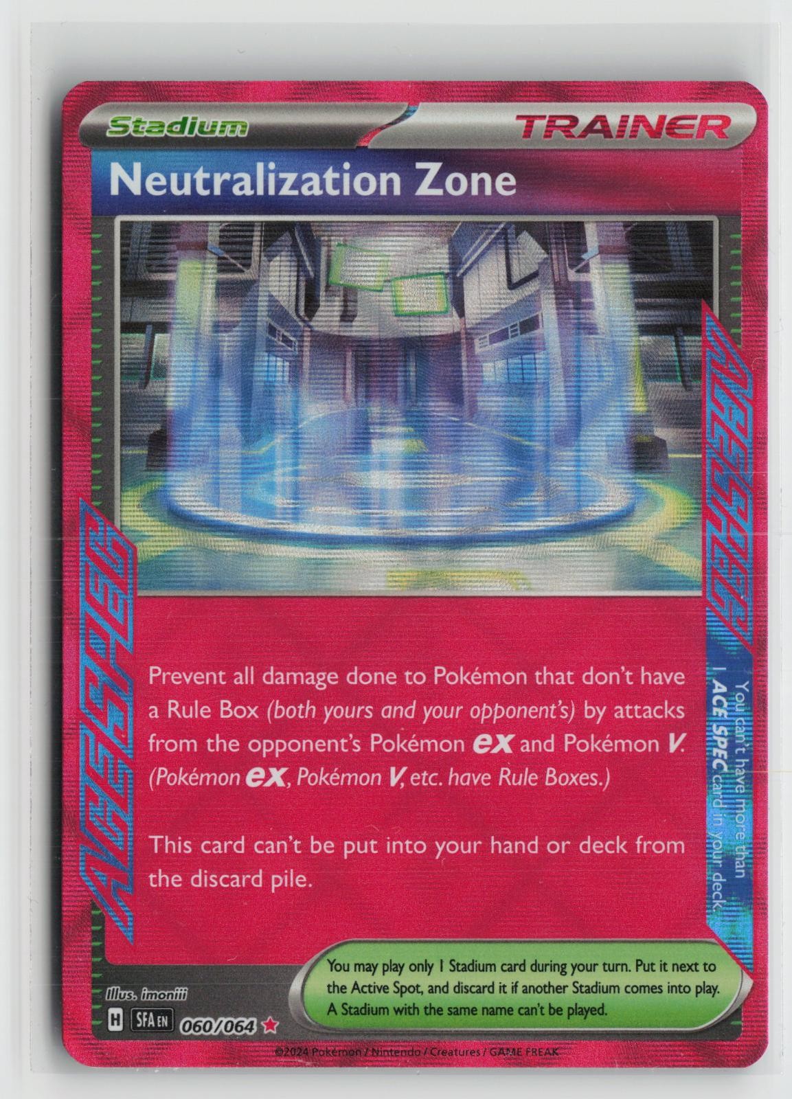 Neutralization Zone 060/064 ACE SPEC Rare Shrouded Fable Pokemon NM