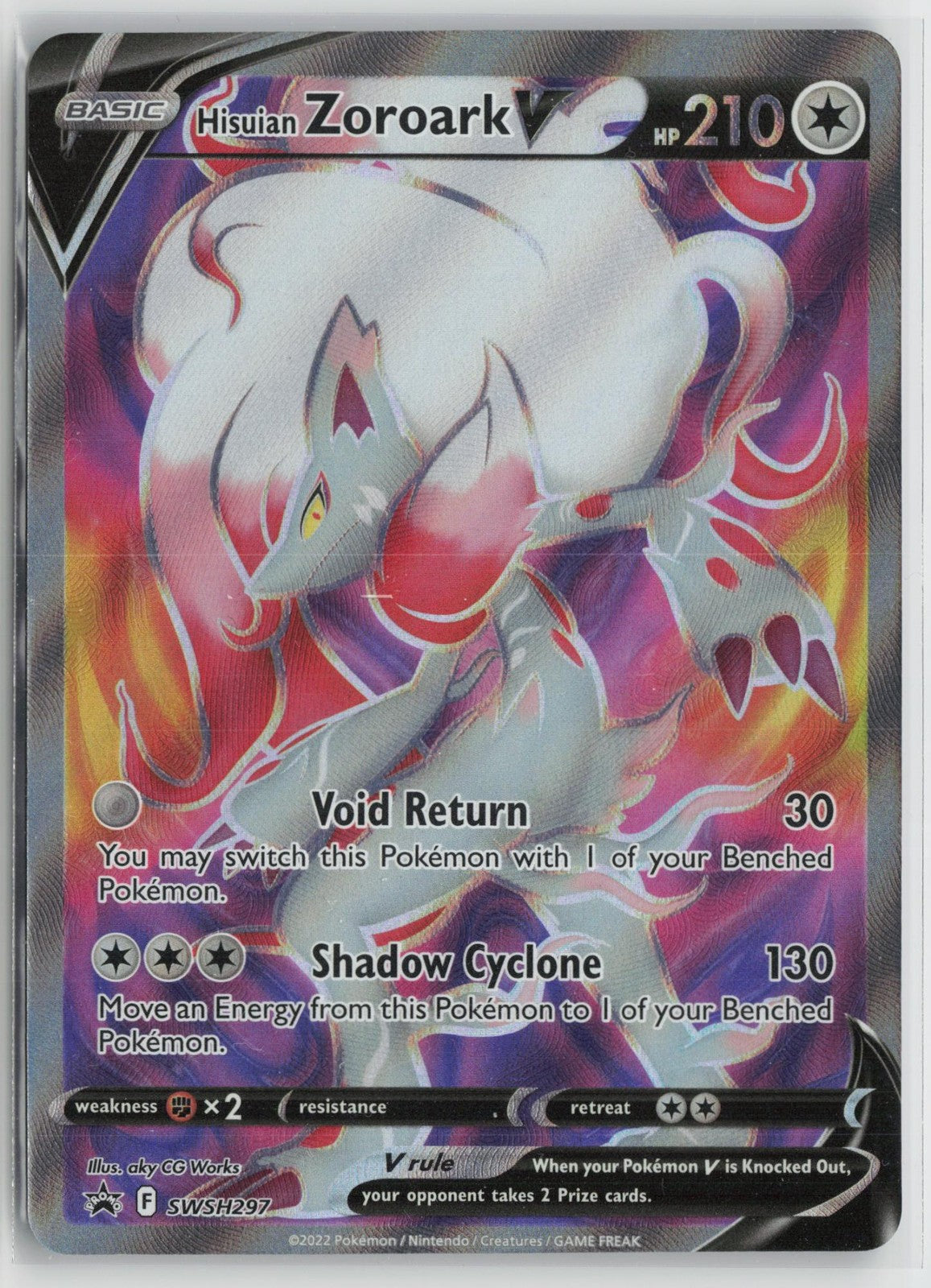 Hisuian Zoroark V SWSH297 Holo Promo Sword & Shield Promo Pokemon NM