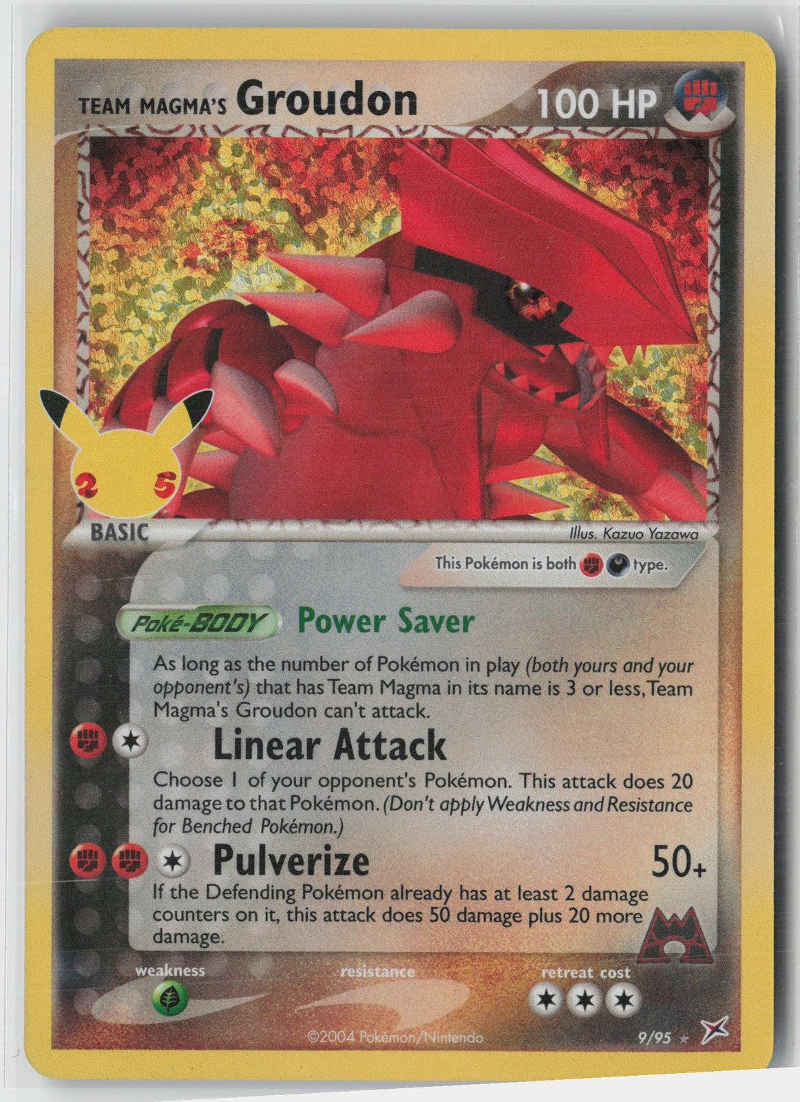 Team Magma's Groudon Classic Collection Celebrations: Classic Collection 9/95 NM