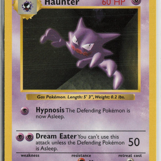 Haunter 29/102 Uncommon Base Set Shadowless Pokemon NM0