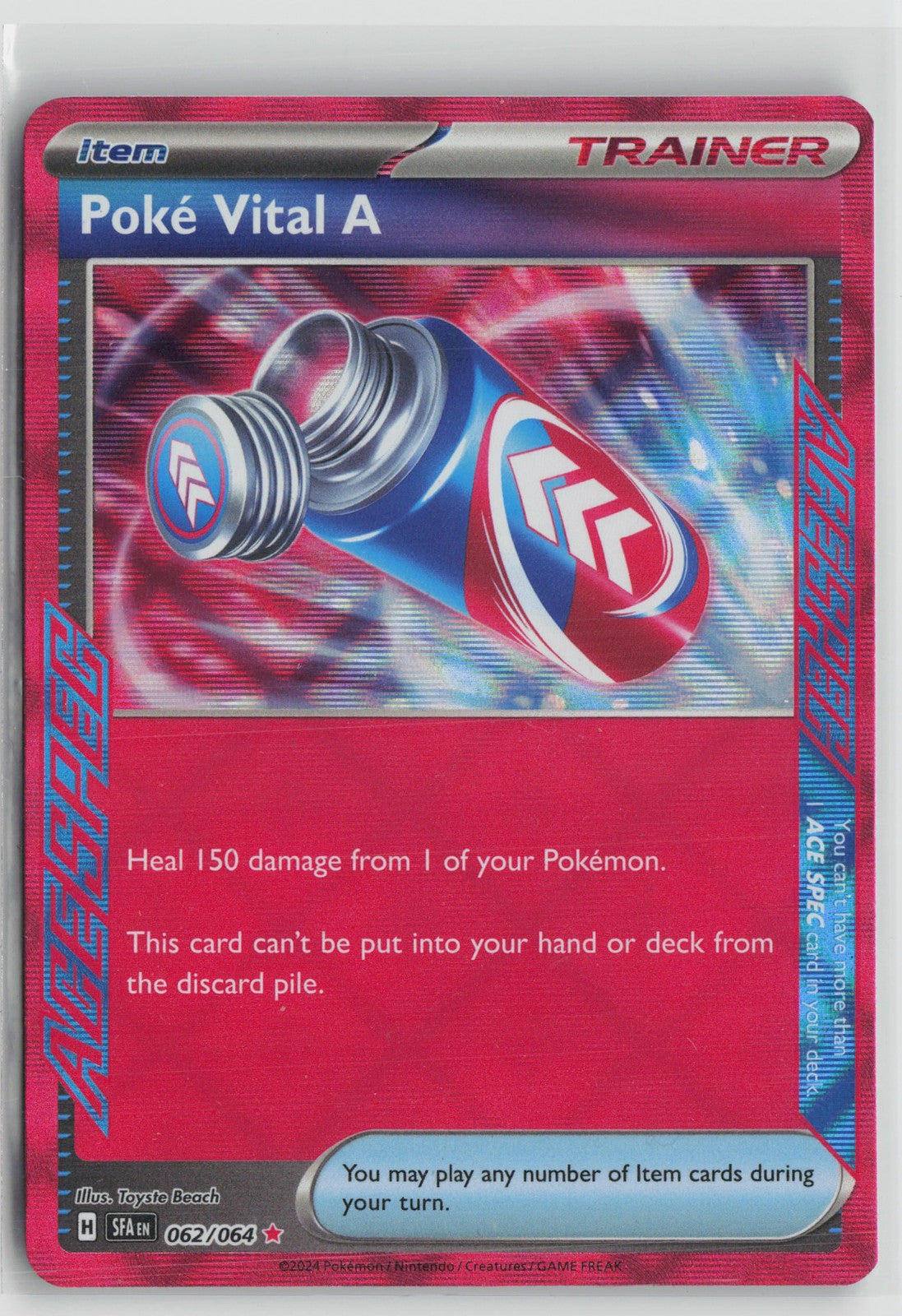 Poke Vital A 062/064 ACE SPEC Rare Shrouded Fable Pokemon NM