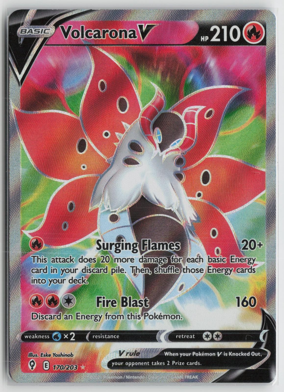 Volcarona V 170/203 Ultra Rare Evolving Skies Pokemon NM