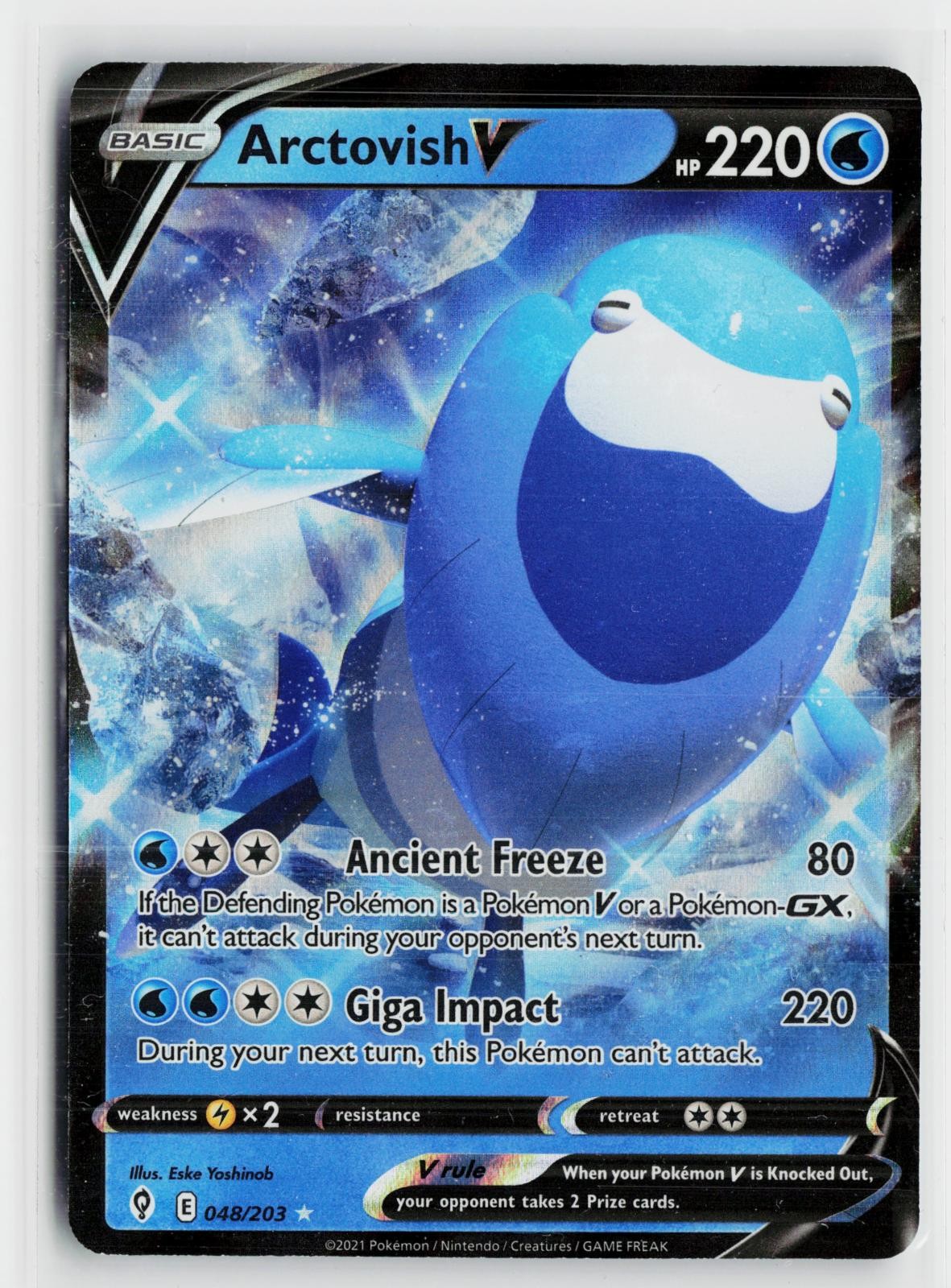Arctovish V 048/203 Evolving Skies NM Holo V Rare Pokemon