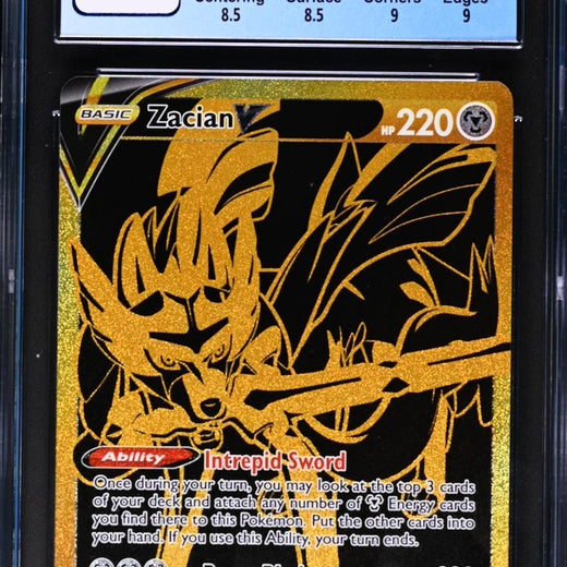 Zacian V SWSH076 Holo Black Star Promos Pokemon CGC 8.5 Nm/mint+0