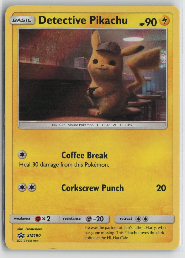 Detective Pikachu SM190 Promo SM Black Star Promos Pokemon NM0