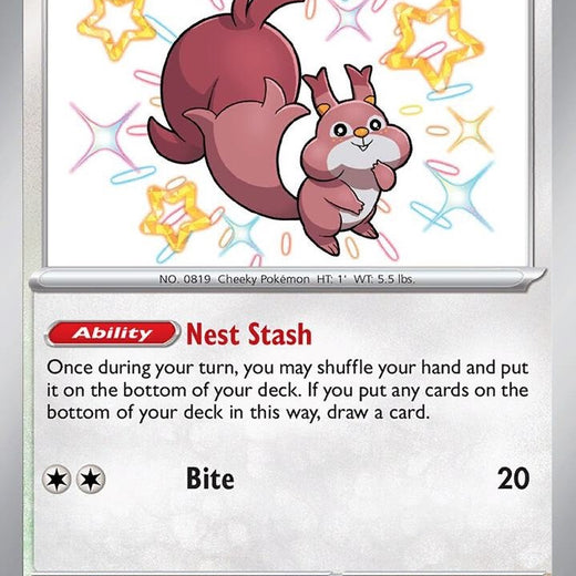 Skwovet 205/091 Paldean Fates PAF Shiny Rare Near Mint Pokemon 2024