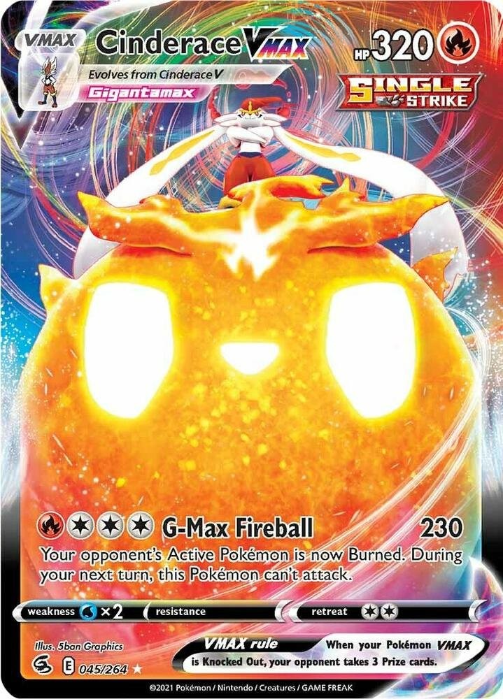 Cinderace VMAX 045/264 Fusion Strike FST Holo Rare VMAX mint 045 Pokemon