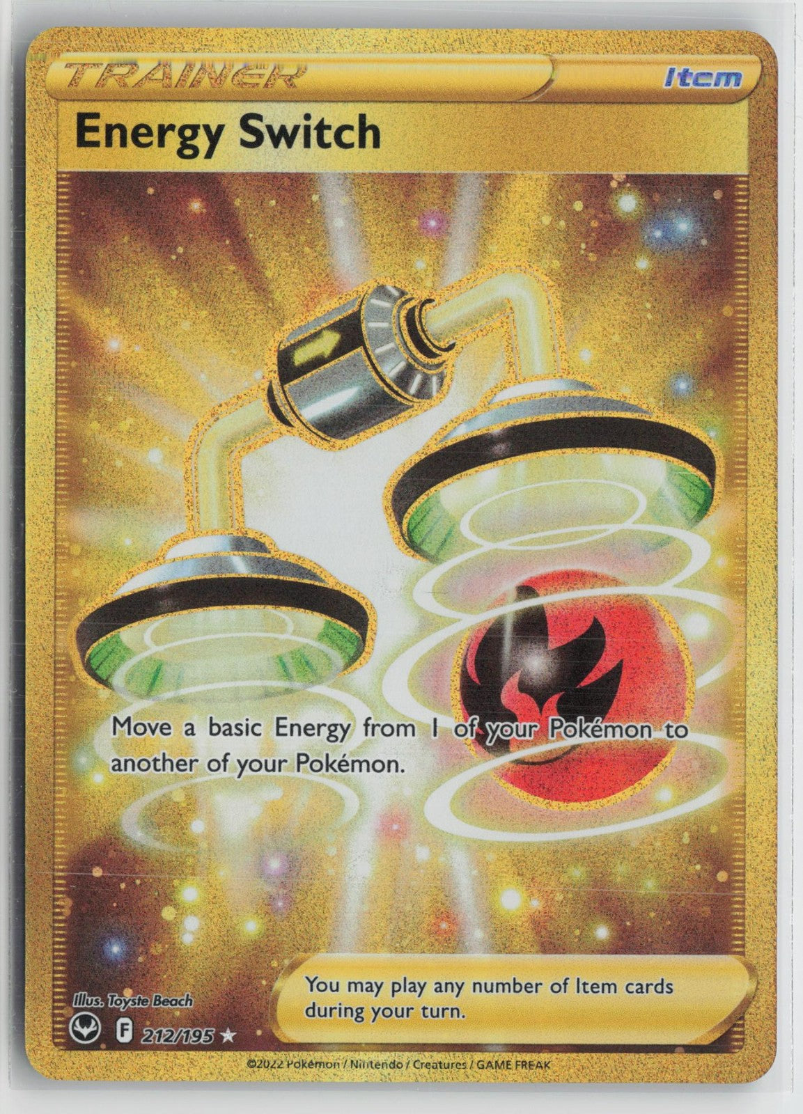 Energy Switch 212/195 Secret Rare Silver Tempest Pokemon NM