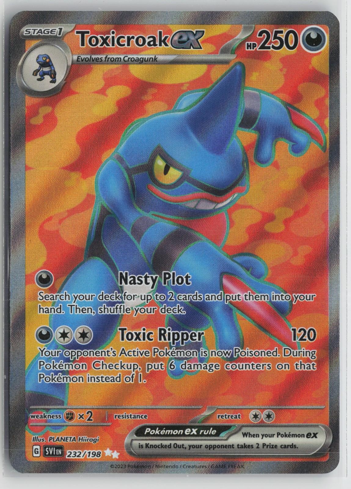 Toxicroak ex 232/198 Ultra Rare Scarlet & Violet Pokemon NM