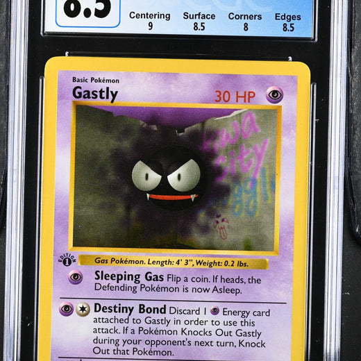 Gastly 50/102 Base Set - 1st Ed. Pokemon CGC 8.5 Nm/mint+0